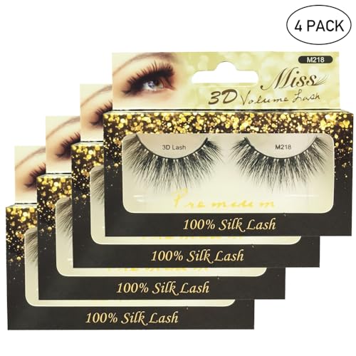 "4 Pairs" Miss Lash 100% Handmade Tapered 3D Volume lash M218