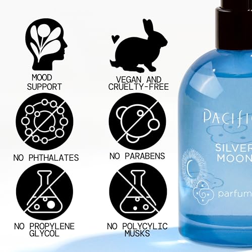 Pacifica Silver Moon Vanilla Almond Spice Perfume - Warm Vegan Fragrance, 2 fl oz