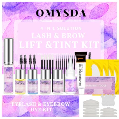 Lash Lift and Brow Lamination Kit - Professional DIY 4-in-1 Solution, Black