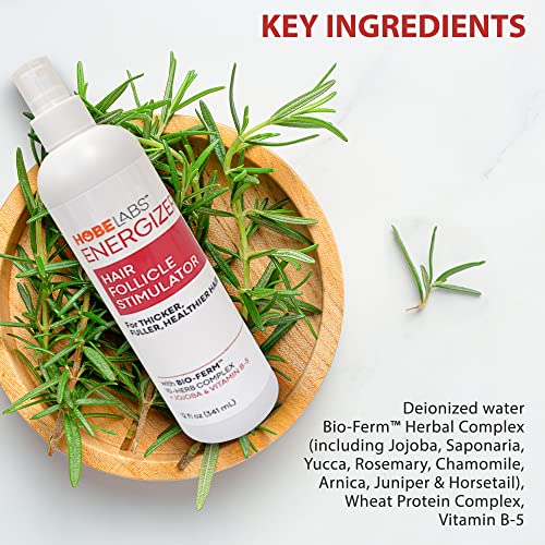 Hobe Labs Energizer Hair Follicle Stimulator 16 Fl Oz - Thicker, Fuller Hair Growth