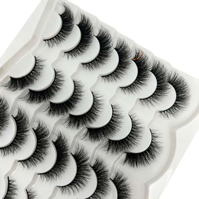 Cat Eye Lashes Natural Look Wispy Short Fluffy Fox Eye Lashes Strip Soft C Curl Natural Faux Mink Cateye Lash Strips Fake Eyelashes Bulk 14 Pairs