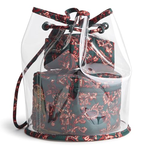 Vera Bradley Women's Premium Cotton 3 Piece Cosmetic Set, Victorian Vines, One Size