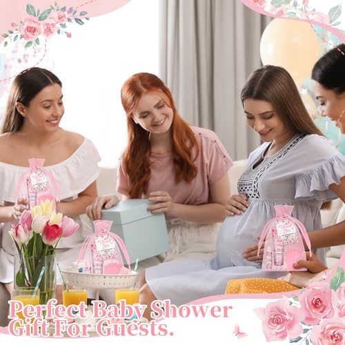 Pink Flowers Baby Shower Favors Gift Set for Guests - 30 Items