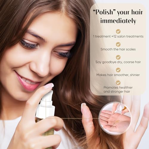 GREEONIL 24K Gold Infused Argan Hair Oil for Frizz Control - 240ML Pack of 4