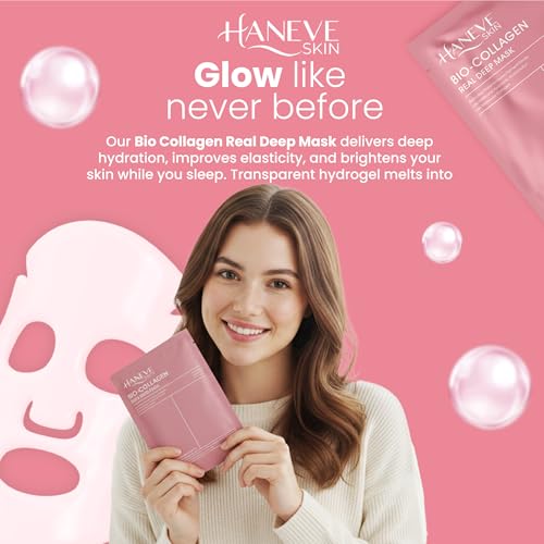 Hydrating Collagen Face Mask Set - Pore-Minimizing & Firming Skin Care, 5 Pack