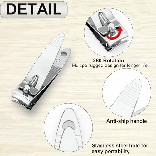 Goiio 200 Pcs Nail Clippers, Flat Toenail Clippers 2in (2 x 0.4in)