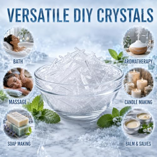 Menthol Crystals 1 lb - Pure Natural Mint for Cosmetics & Aromatherapy