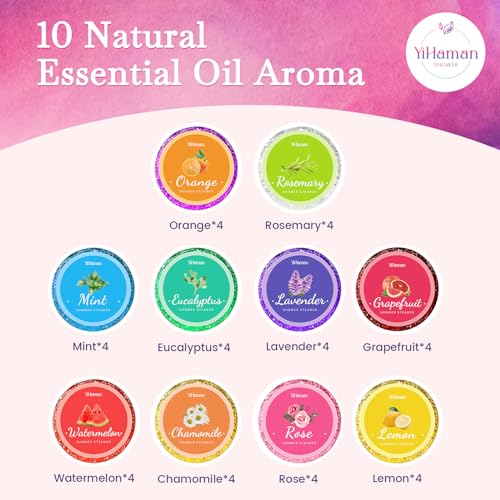 40PCS Aromatherapy Shower Steamers Set - 10 Scents Natural Essential Oils - Relaxing Home Spa Gift - Variation of THIS listing