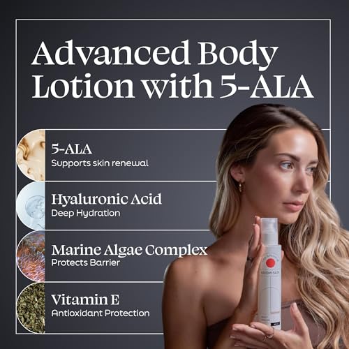 Hydrating Body Lotion with 5-ALA & Hyaluronic Acid – Nourishing, Fast-Absorbing, Fragrance-Free, 3.4 Fl Oz