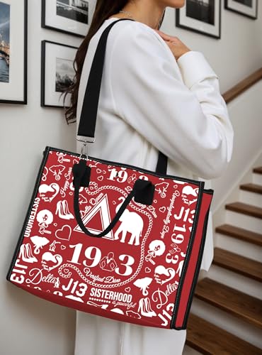 Redqueen Tote Bag - Sisterhood Inspired Greek Paraphernalia Shoulder Bag Gift for Women