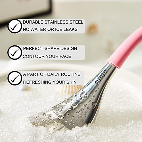 Ice Globes for Face and Eyes - Cryo Facial Skin Care Tools - Silver & Pink