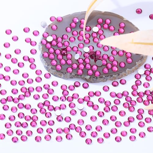 Fuchsia SS20 Flatback Rhinestones 2880PCS for Nail Art Crafts Accessories - Variation 19