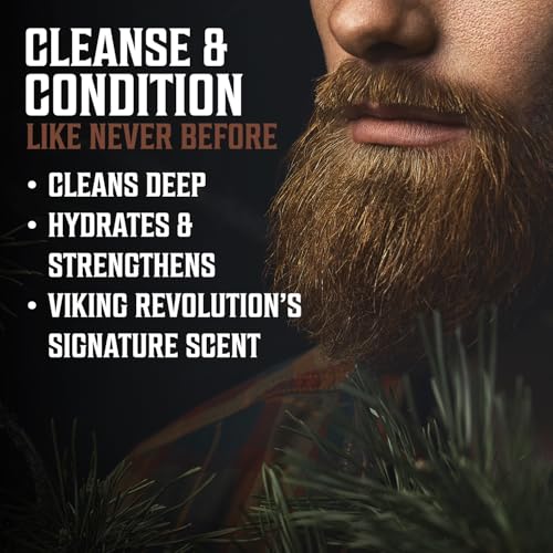 Viking Revolution Beard Wash & Conditioner Set - Sandalwood 17 oz - Pack of 2