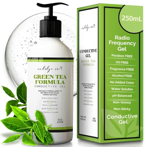 Facial Conductive Gel for Microcurrent Devices with Green Tea & Hyaluronic Acid - 8.45 oz