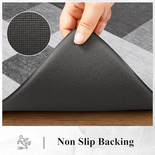 Anti Fatigue Kitchen Runner Mat 24x71 Inches Grey Non Slip Cushioned Floor Rug