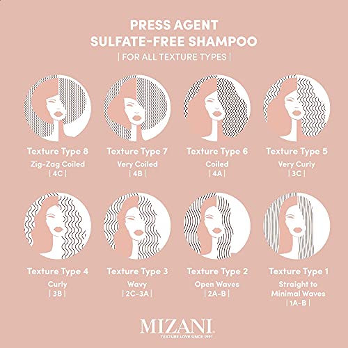 Mizani Thermasmooth Sulfate-Free Shampoo 8.5 Oz – Argan Oil for Dry, Frizzy Hair
