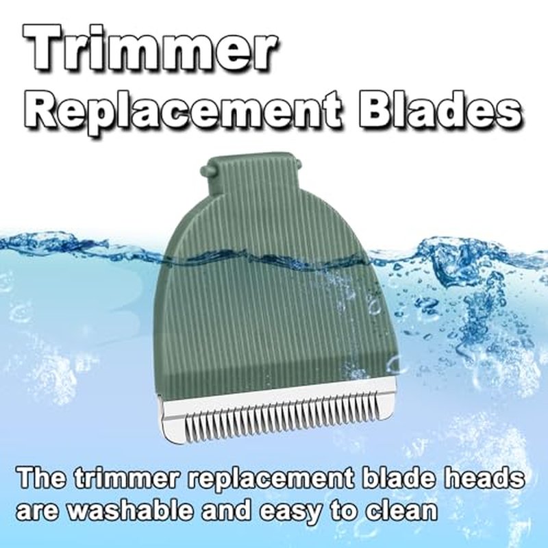 2 Packs Green Replacement Blades for Meridian Trimmer,Compatible with Meridian Body Trimmer Onyx & Sage£¬Hygienic Ceramic Replacement Blades