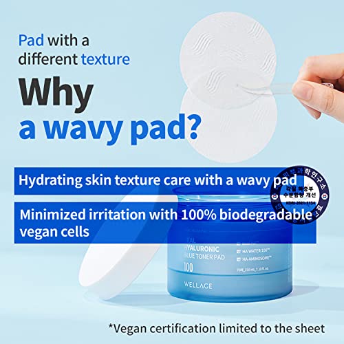 Hyaluronic Acid Hydrating Toner Pads - 70 Sheets for Sensitive Skin