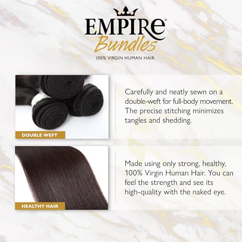 Sensationnel Empire Multi-Length Human Hair Bundles - 16 18 20 Inch Natural Black