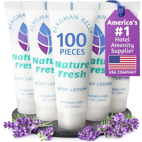 Bergman Kelly Travel Size Lotion 1 fl oz Pack of 100 - Nature Fresh Scent, TSA Approved