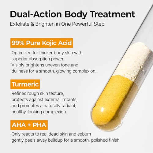 Dr.Melaxin Body & Face Peel Shot Duo Glow Rice Peeling Ampoule Kojic Acid & Turmeric spray