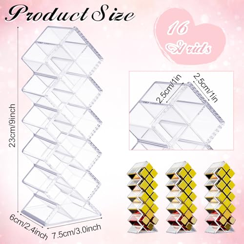 Rozer 6-Pack Fish Shape Acrylic Lipstick Organizer with 96 Slots