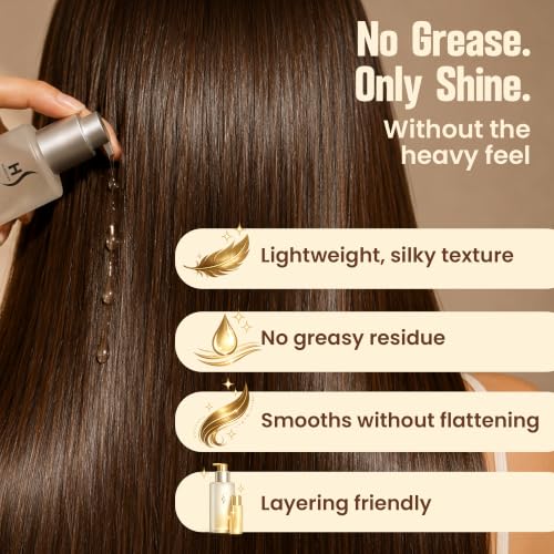 HerStyler Castor Oil Hair Serum 2 Pack - Nourishing Argan & Vitamin E for Frizz & Dry Ends