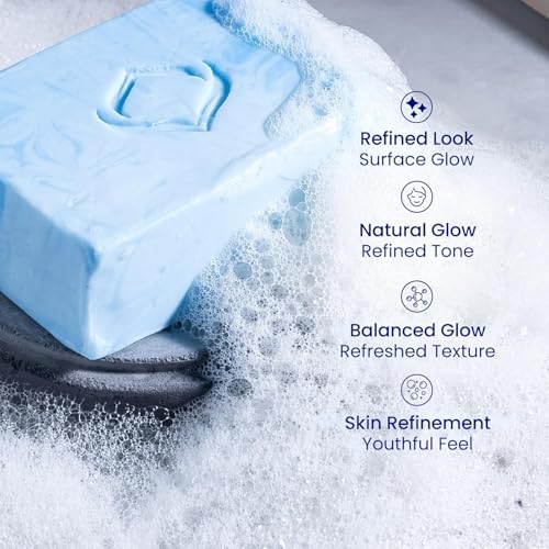 Relumins Glycolic Acid Soap Bar with Aloe and Salicylic Acid ? Gentle AHA Mild Peel for Smoother, Soothing Skin | Self-Care Exfoliating Bar Soap with Professional Spa Formula, 135g x 5 Bars