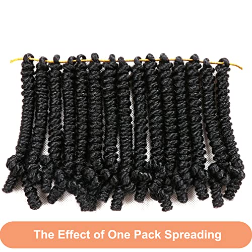 8 Packs Short Bob Spring Twist Crochet Hair - Passion Twist 6 Inch - Black Women - 1B# Variation