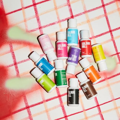 Colour Mill Oil Blend Food Coloring Kickstarter Pack - 12 Vibrant Colors, 20ml Each