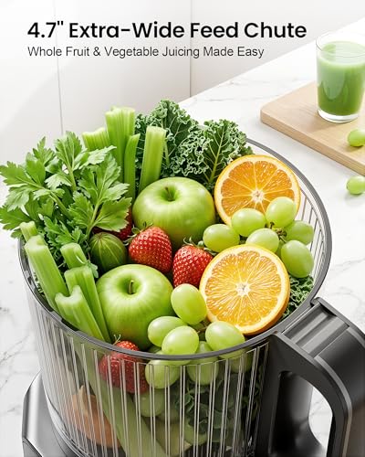 Deodak 3-in-1 Cold Press Juicer Machine - Grey, Juice, Sorbet & Nut Milk