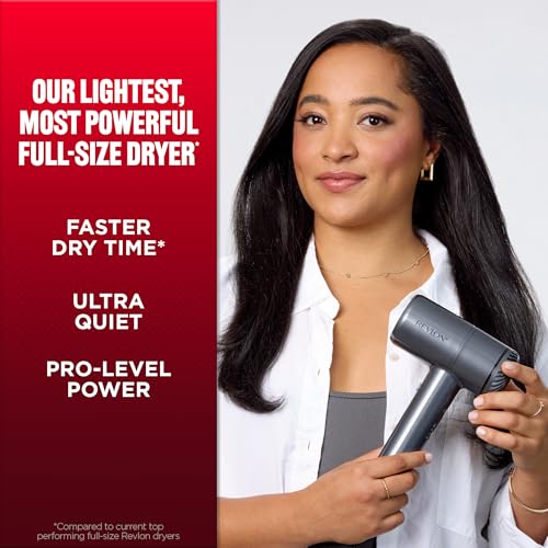 Revlon PowerMove Lightweight Hair Dryer - 1400W Professional Blow Dryer