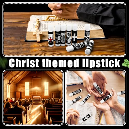 Dansib Christian Black Lip Balm Gifts Bulk - Bible Verse & Scripture Moisturizers for Women & Men