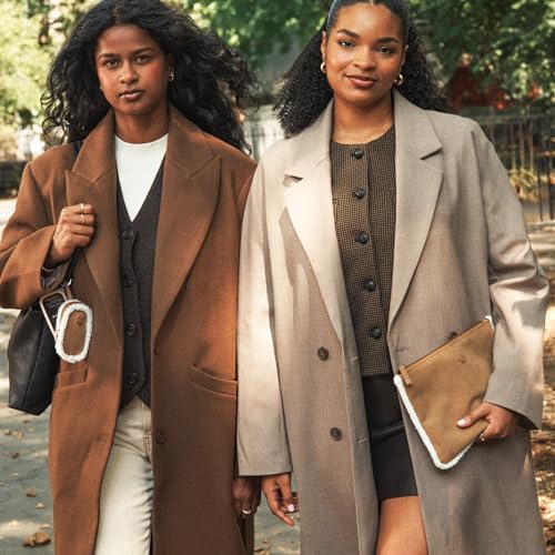 Vegan Shearling Touchland Touchette Pouch with Snap Hook for Hand Sanitizer & Accessories