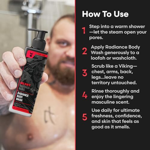 Men's Body Wash Ragnarok Rising Fragrance - The Beard Struggle Eddie Hall Beast Line - Cruelty-Free & Vegan - 8 fl oz Ragnarok Rising