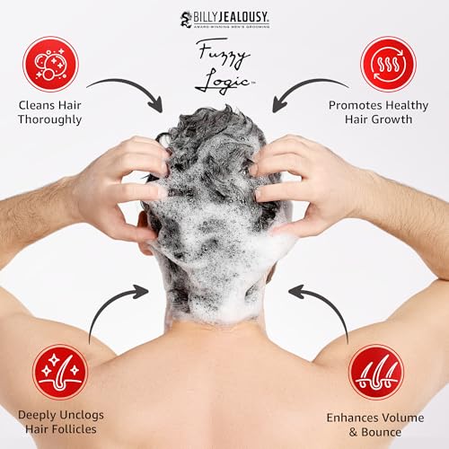 Men's Strengthening Shampoo with Peppermint, Volume & Hair Loss Prevention - 33.8 Fl Oz