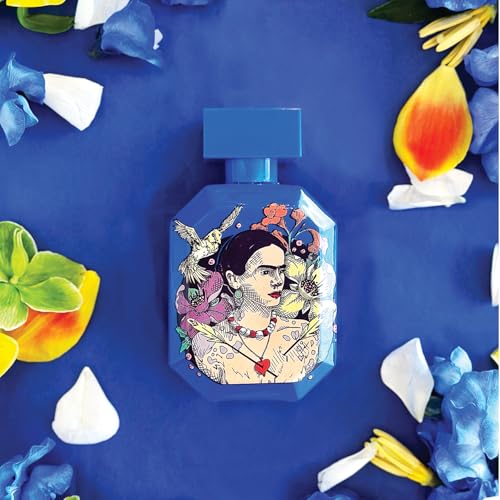 Frida Kahlo Blue Deluxe Edition Eau de Parfum for Women – Floral Gourmand Fragrance with Agave, Coconut & Jasmine – Long-Lasting, Art-Inspired Lacquered Bottle
