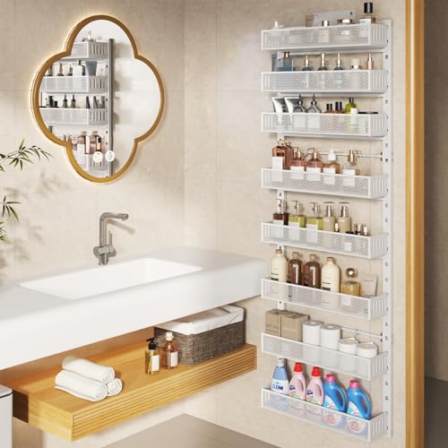 White 8-Tier Heavy-Duty Over the Door & Wall Mount Pantry Organizer