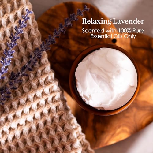 Lavender Magnesium Cream with Shea Butter - Night Relief Lotion for Muscle Tension & Cramps - Pregnancy & Kids Safe