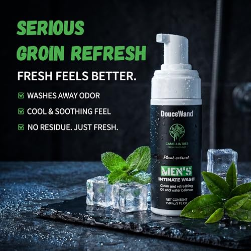 Men's Intimate Wash ? pH Balanced Foaming Tea Tree Groin Cleanser, Odor Control with Agave & Licorice, Refreshing Body Wash ? 5 Fl Oz