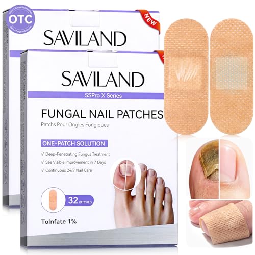 Fungal Nail Patches with 1% Tolnaftate - Overnight Nail Repair (64 Pieces)