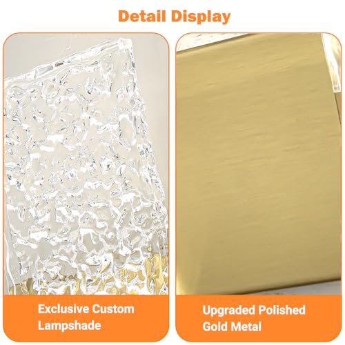 Ditoon Gold 3-Light Bathroom Vanity Light with Dimmable 3CCT LED Fixture, Large