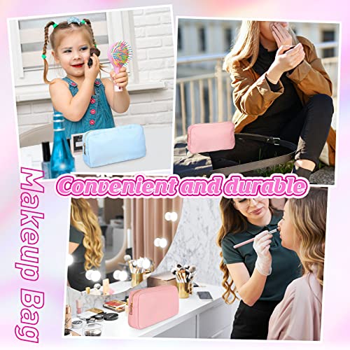 Sweetude 6 Pcs Nylon Makeup Bags with Zipper - Assorted Colors, Medium