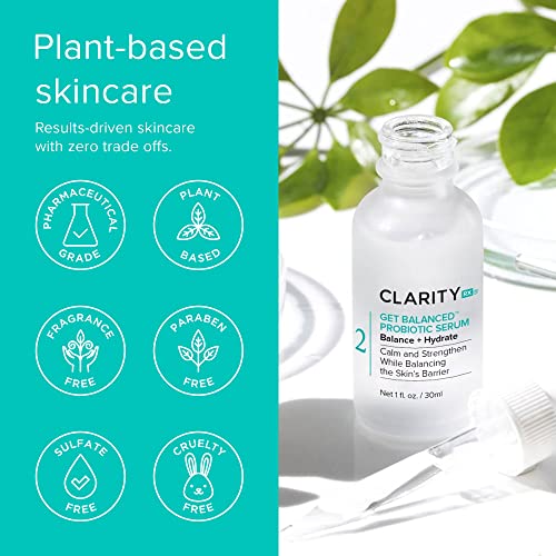 Probiotic Hydrating Face Serum - Natural Plant-Based Skin Balancer with Hyaluronic Acid, 1 Fl Oz