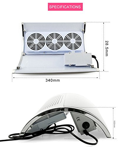 3 Fans Nail Dust Collector 30000RPM for Acrylic Nails - Dust-Free Nail Art