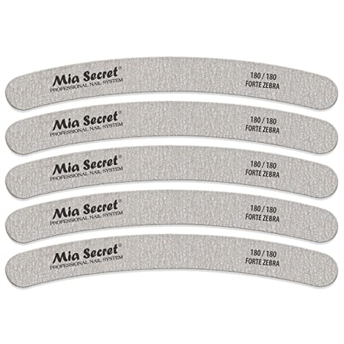 Forte Zebra Curve Nail File 180/180 Blue Center 5 pack