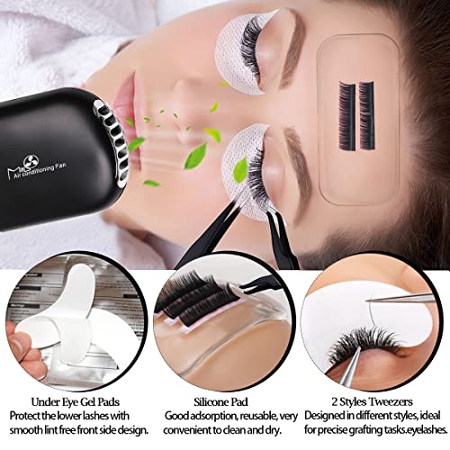 Lash Extension Kit for Beginners - Black C Variation with Eyelash & Practice Face