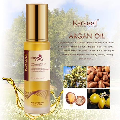 Karseell Argan Oil Hair Serum & Repair Protein Leave-In Conditioner 150ml - Nourishes & Repairs Dry Damaged Hair
