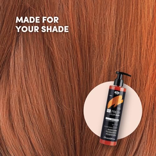 Lisap Red Color Depositing Hair Mask - Deep Conditioning & Shine, 8.45 oz