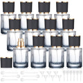 Refillable Perfume Bottles Set - 12 Black 30ml Spray Travel Containers